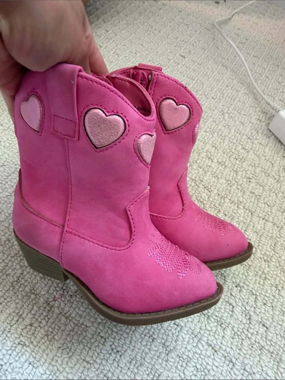 Tucker + Tate Pink Girls' Heart Accent Cowboy Boots